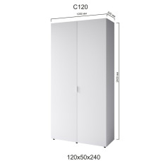 Пенал Сота С120 Белый-короткая ручка (120х50х240)